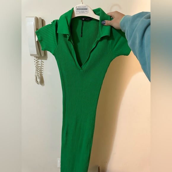 Zara Dresses Emerald Green Zara Bodycon Dress Poshmark